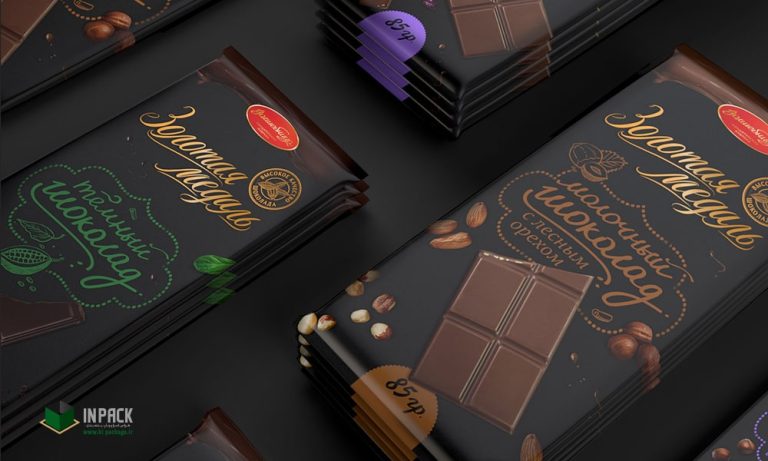 نمونه کار طراحی بسته بندی شکلات