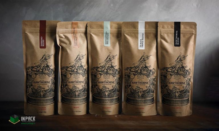 نمونه کار طراحی بسته بندی قهوه