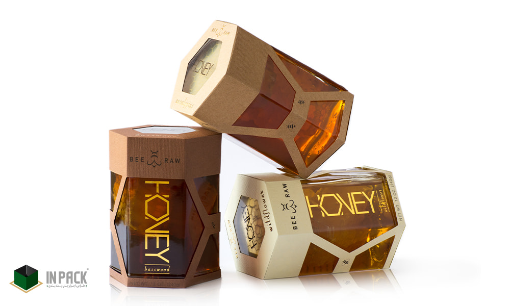 طراحی بسته بندی عسل صادراتی